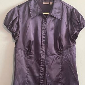 SELLING APT.9 WOMEN TOP SiZE M SHORT SLEEVE COLOR PURPLE PRE-OWNED